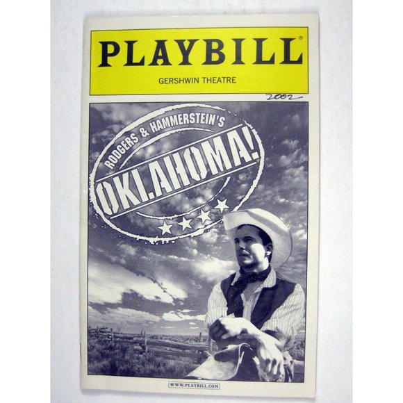 Oklahoma Playbill June 2002 Gershwin Theatre Patrick Wilson Andrea Martin - Picture 1 of 8